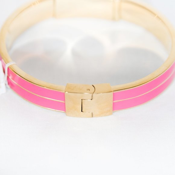 NWT Michael Kors pink, gold bangle bracelet - Picture 2 of 5